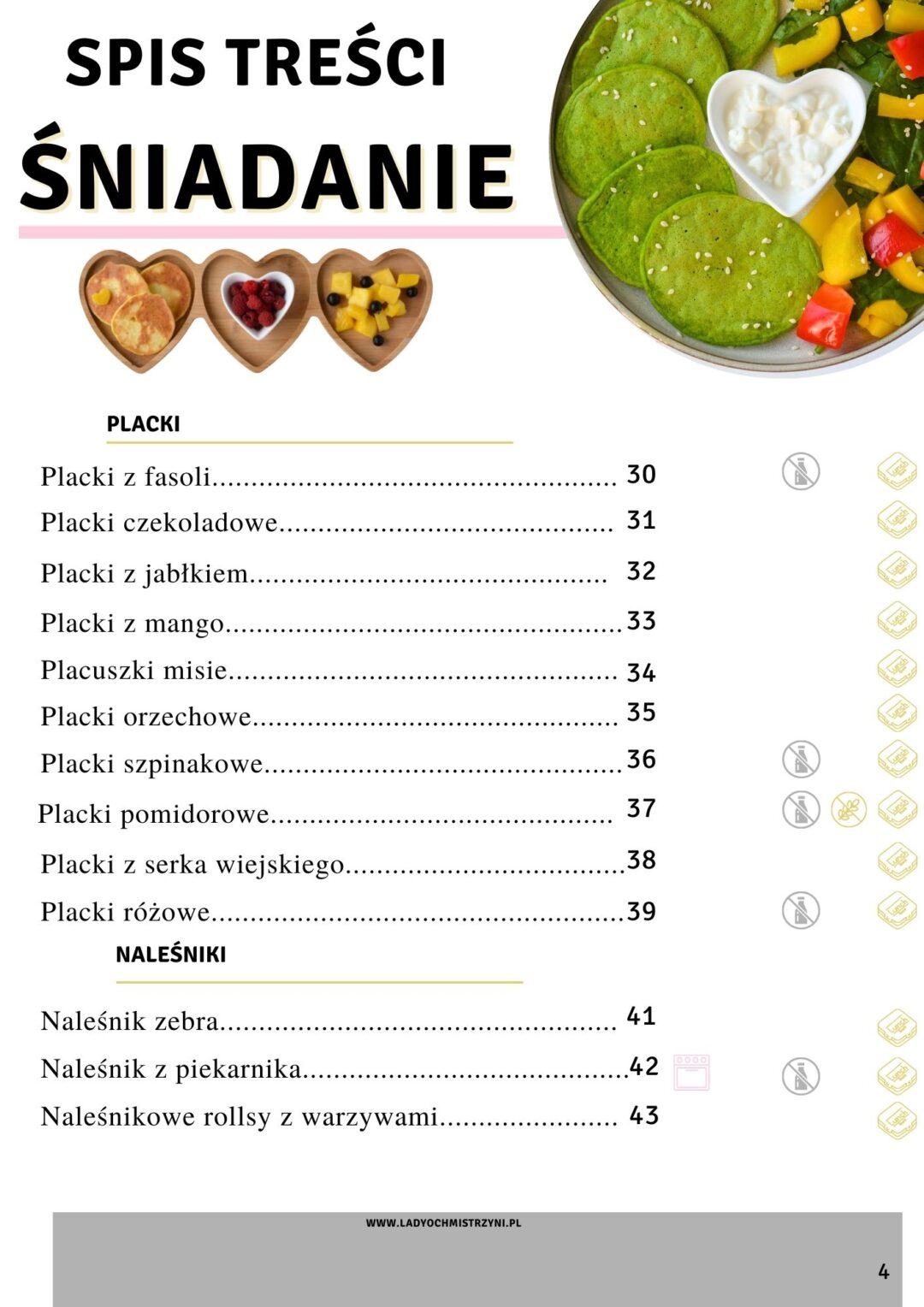 śniadania ladyochmistrzyni spis treści
