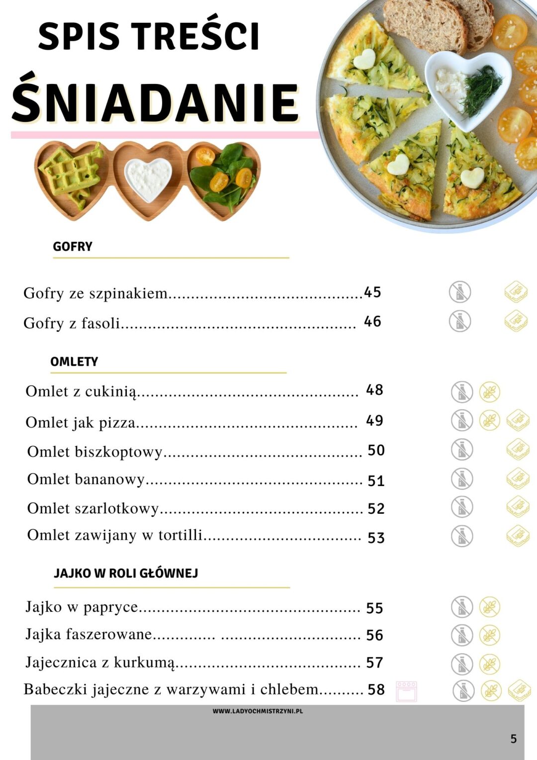 śniadania ladyochmistrzyni spis treści