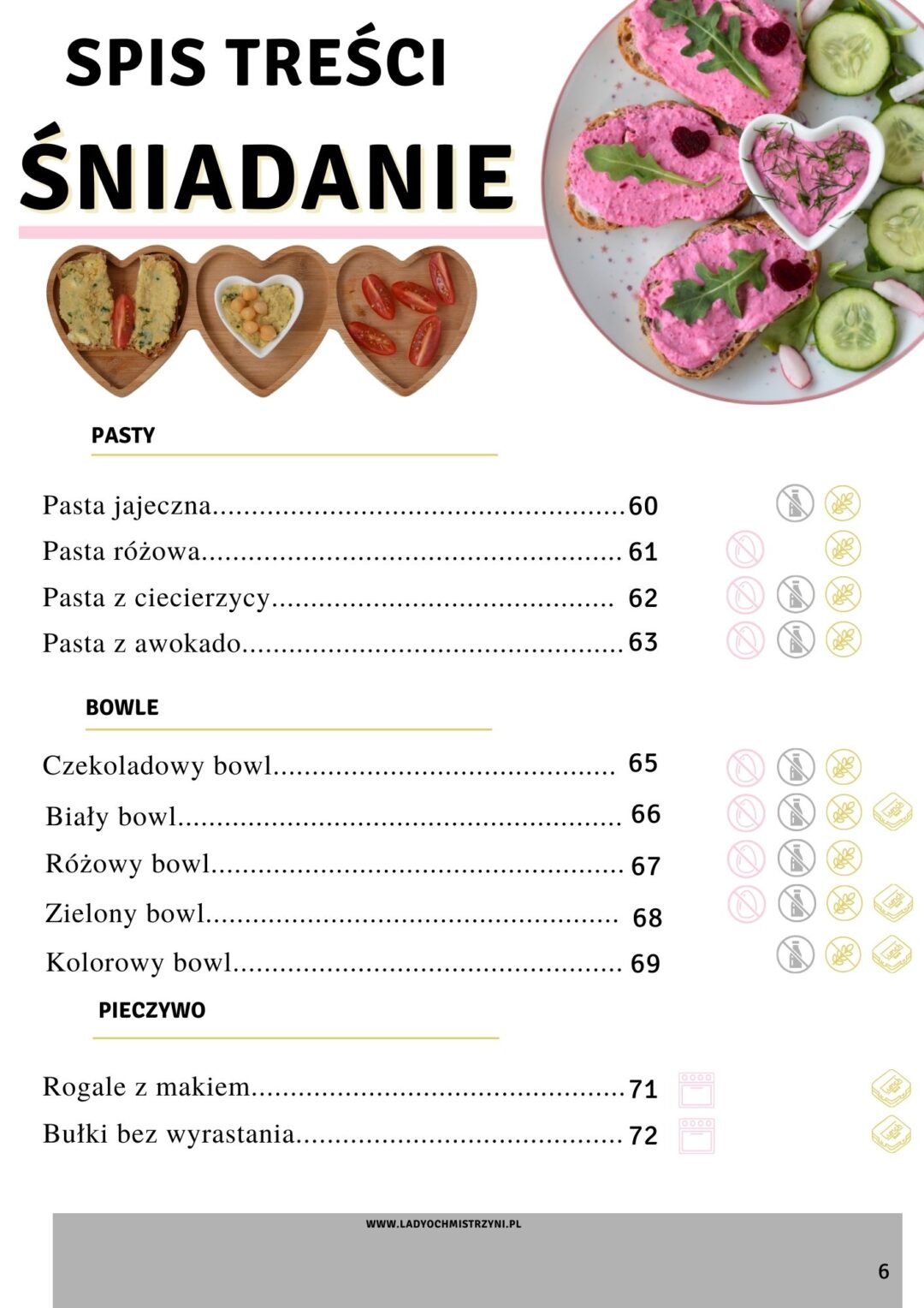 śniadania ladyochmistrzyni spis treści