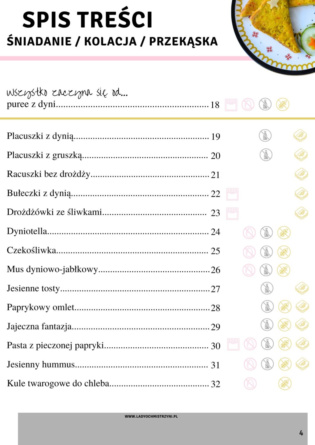 spis treści ebook jesień
