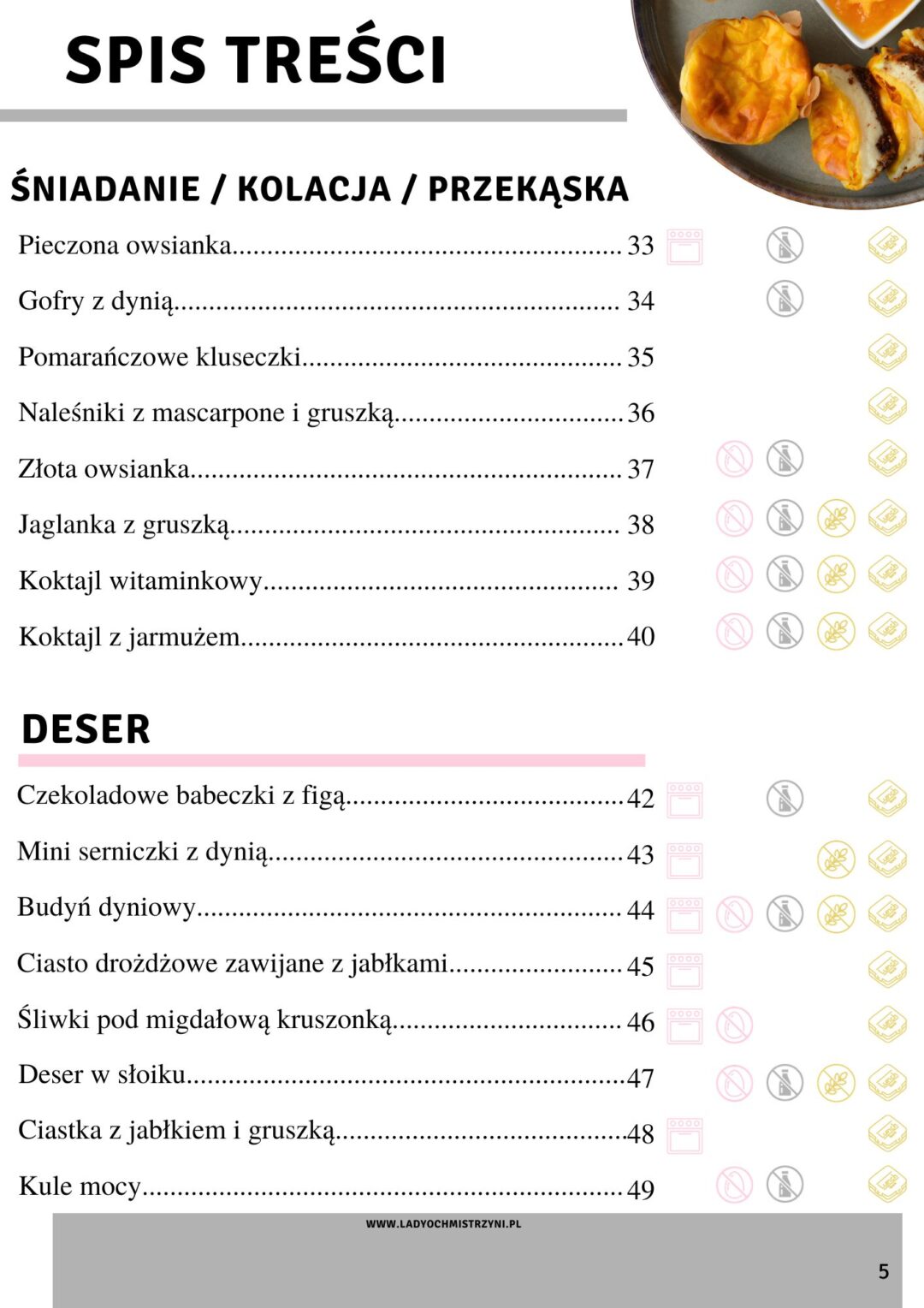 spis treści ebook jesień