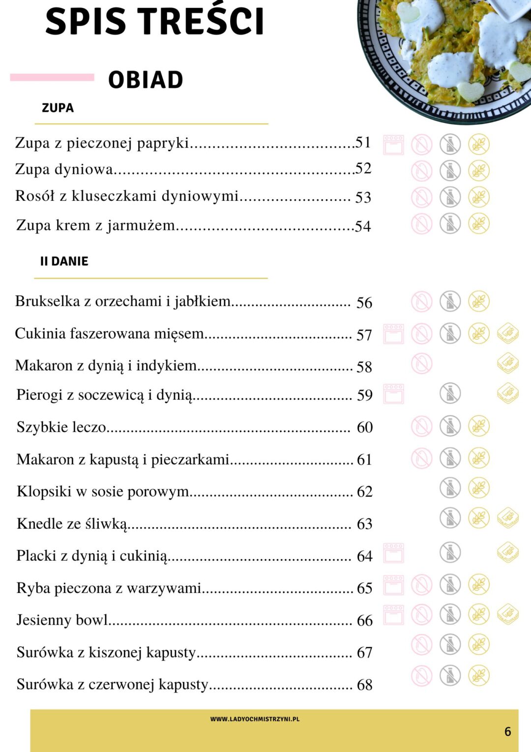 spis treści ebook jesień